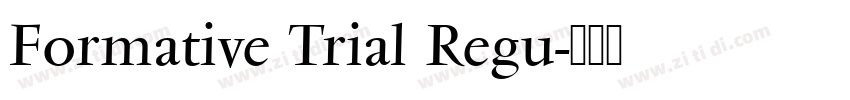 Formative Trial Regu字体转换